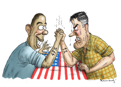 OBAMA VS. ROMNEY by Marian Kamensky