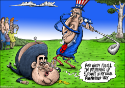 SCOTTISH LEADER SUCKS UP TO AMERICA AGAIN by Brian Adcock