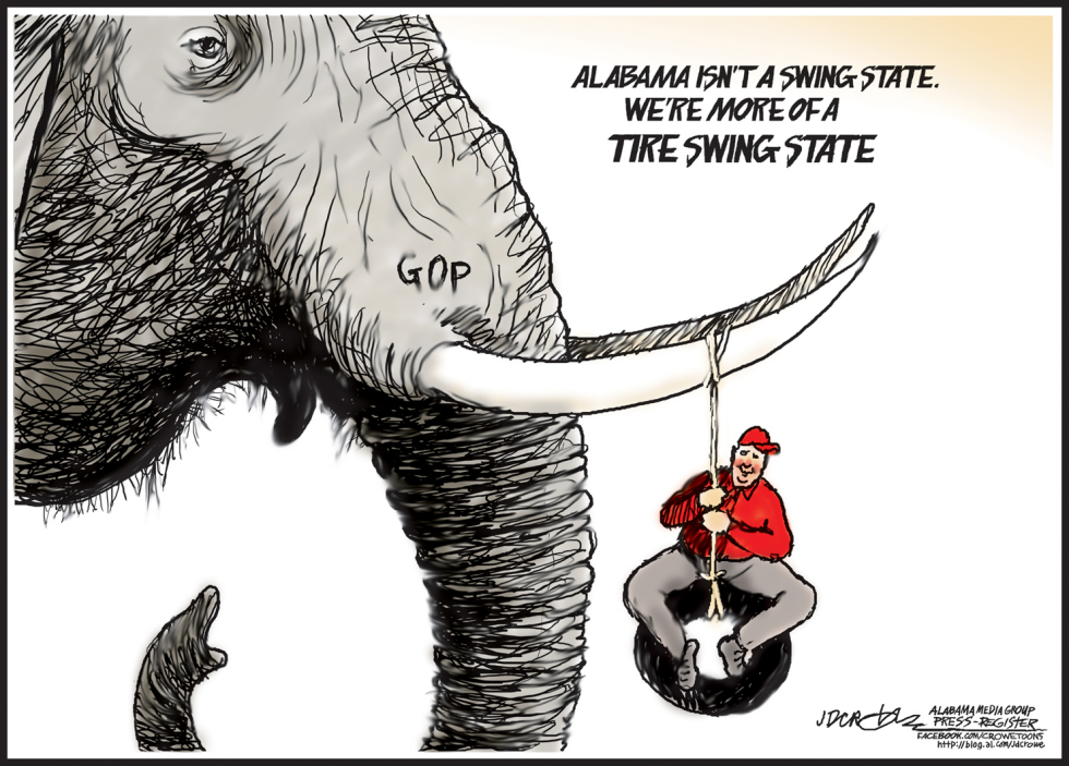 Swing state Alabama is a tire swing state