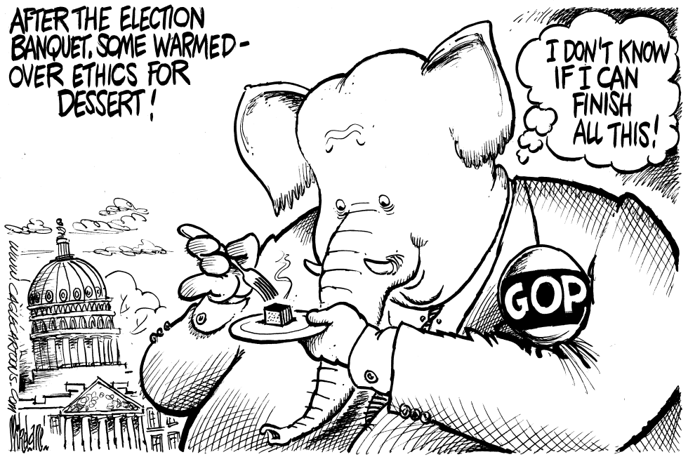  WARMED OVER GOP ETHICS by Mike Lane