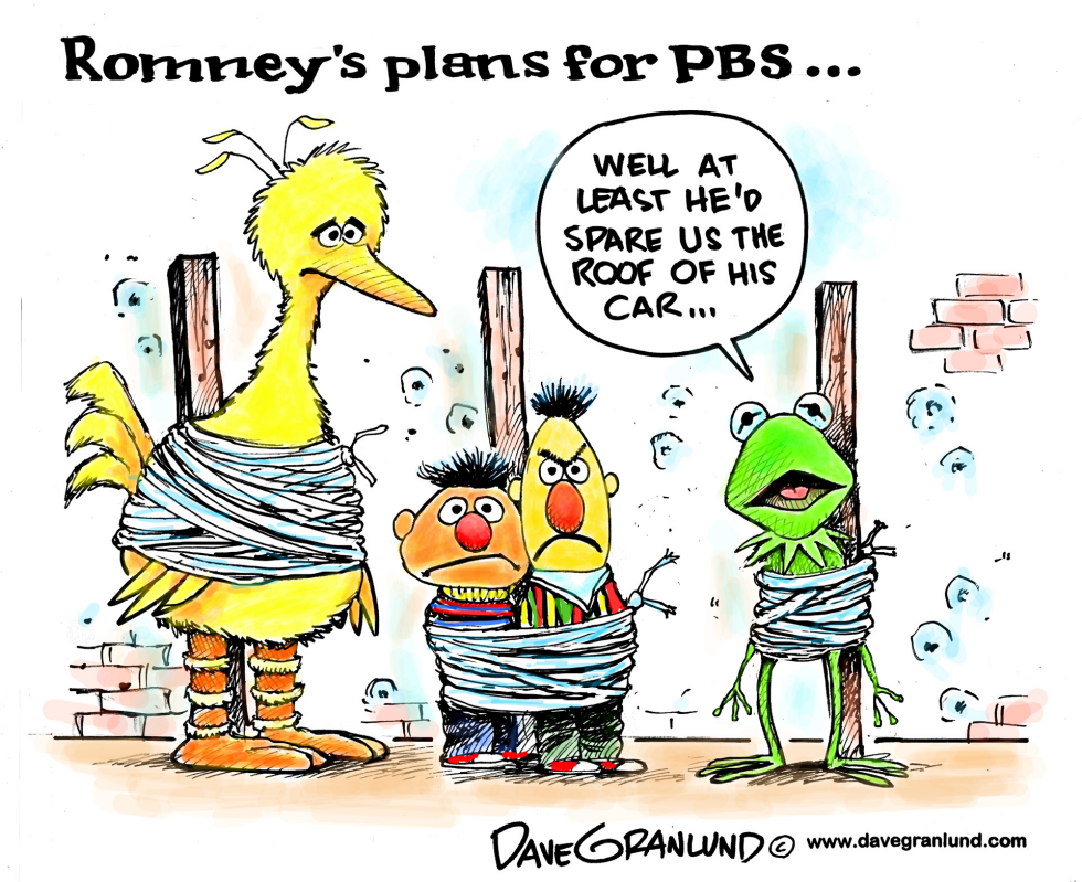  ROMNEY AND PBS by Dave Granlund