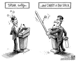 ROMNEY BEATS OBAMA by Adam Zyglis