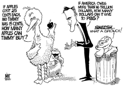 ROMNEY ON SESAME STREET, B/W by Randy Bish