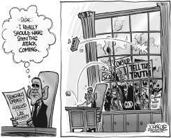 BENGHAZI ATTACK BW by John Cole