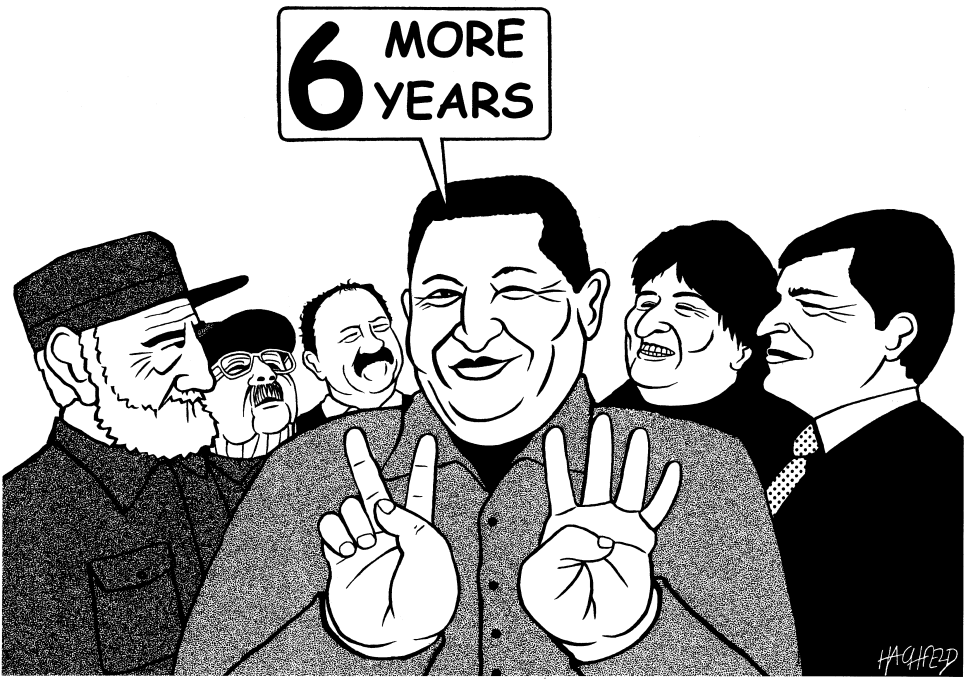 Chávez with friends