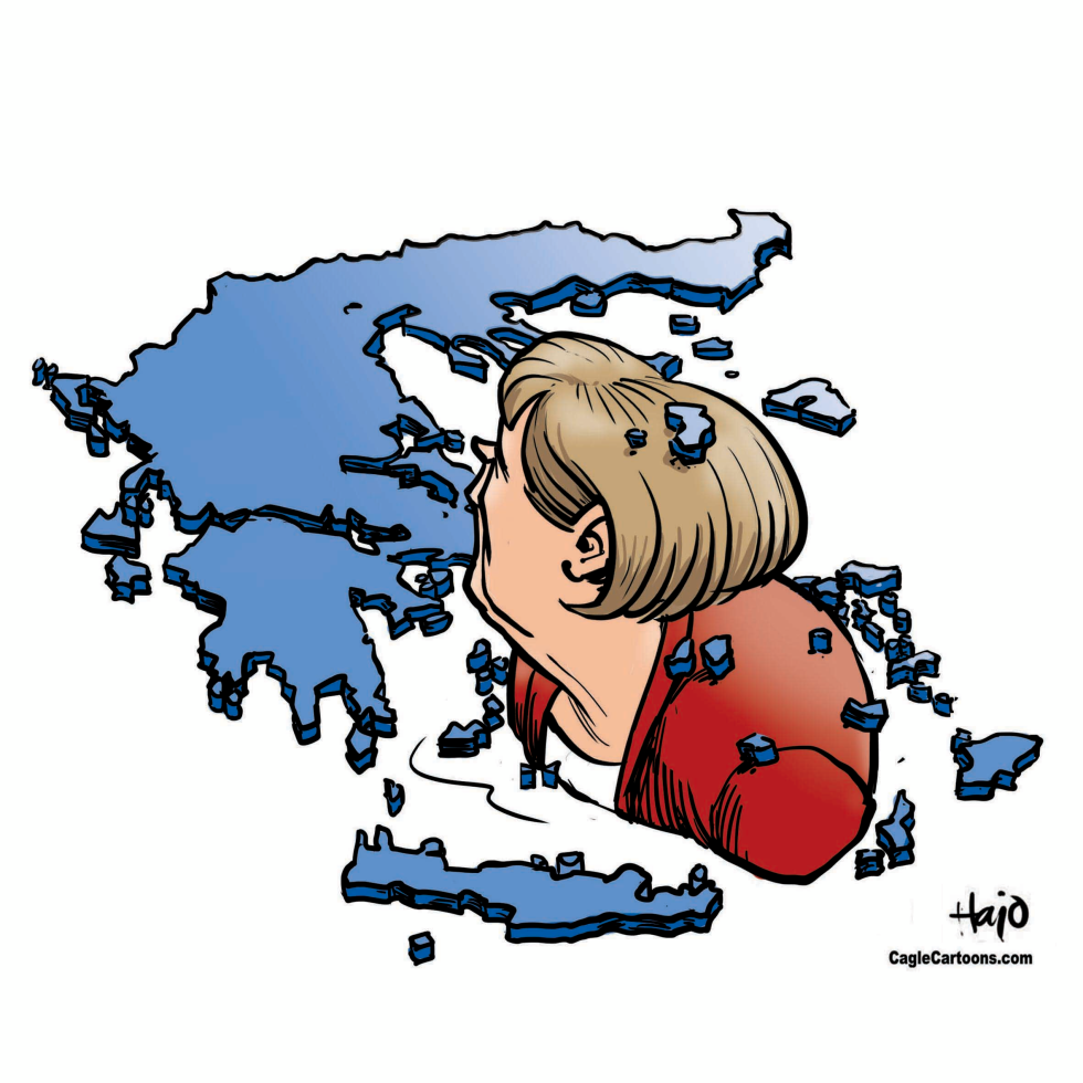Merkel en el Mar Egeo