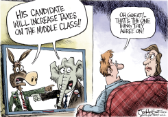 MIDDLE CLASS TAXES by Joe Heller