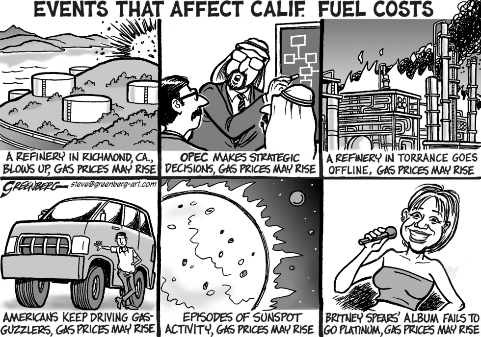 Gas Prices Rise CALIF bw