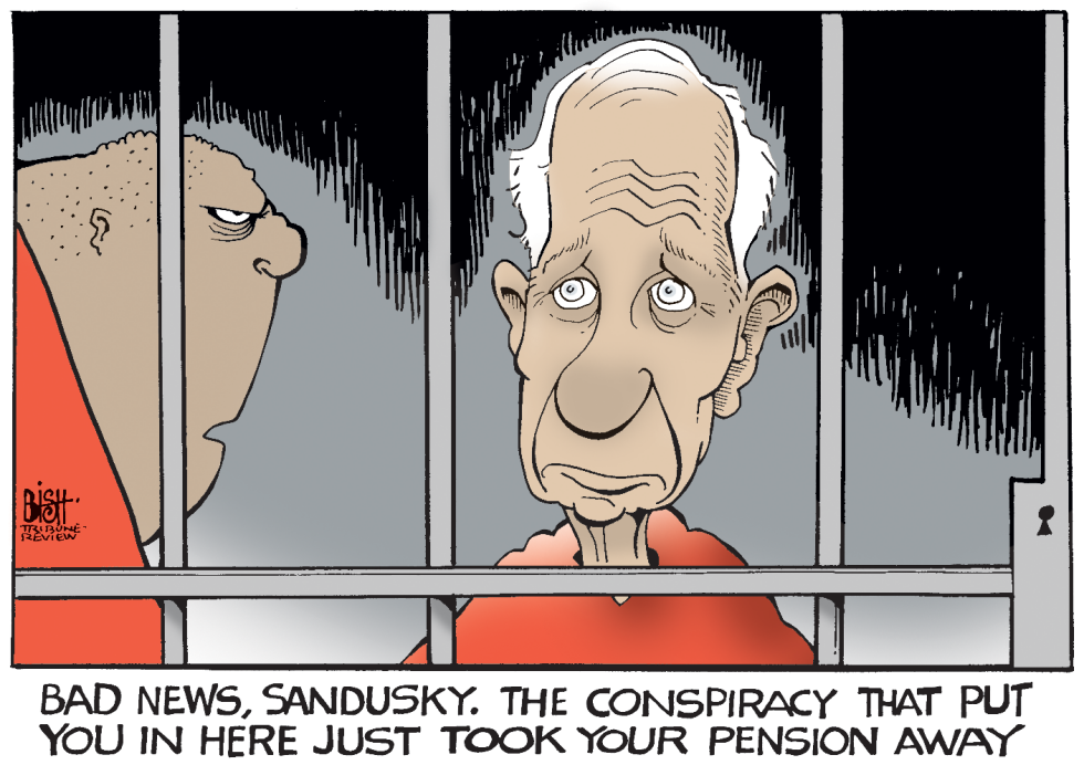 SANDUSKY LOSES HIS PENSION, COLOR