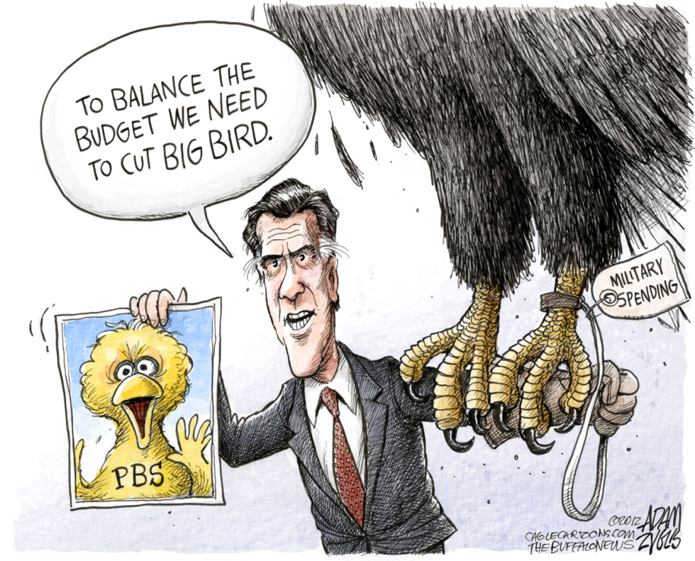 Romney's Big Bird COLOR
