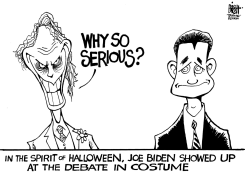 VP DEBATE, B/W by Randy Bish