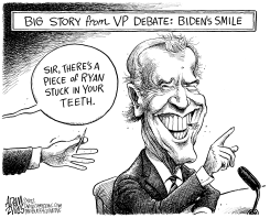 BIDEN'S SMILE by Adam Zyglis