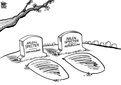 SPECTER'S TWO RESTING PLACES, B/W by Randy Bish