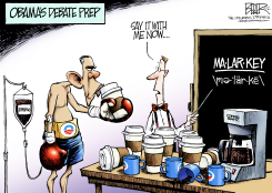 OBAMA DEBATE PREP  by Nate Beeler