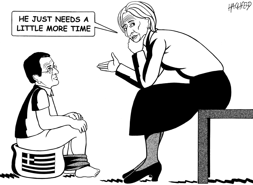 Samaras with Lagarde