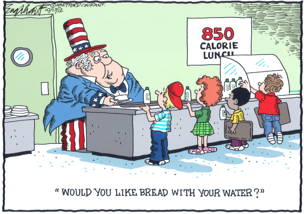 School lunch calorie caps leave students with water only