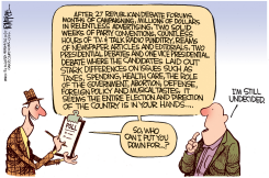 STILL UNDECIDED VOTER  by Rick McKee