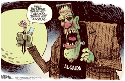 AL QAIDA FRANKENSTEIN  by Rick McKee