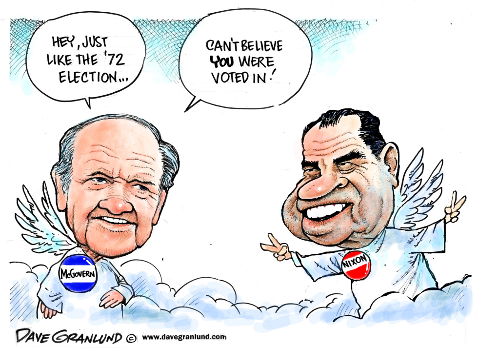  MCGOVERN AND NIXON MEET AGAIN by Dave Granlund