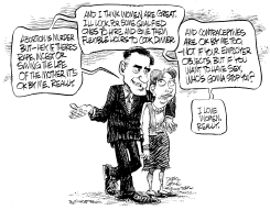 ROMNEY AND WOMEN by Daryl Cagle