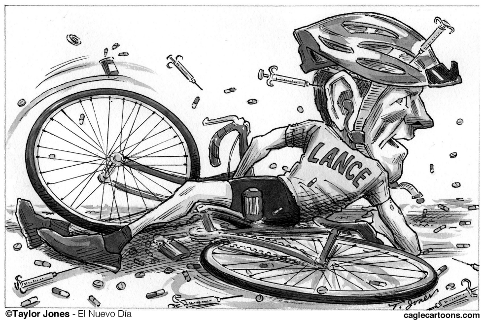 Lance Armstrong wipeout