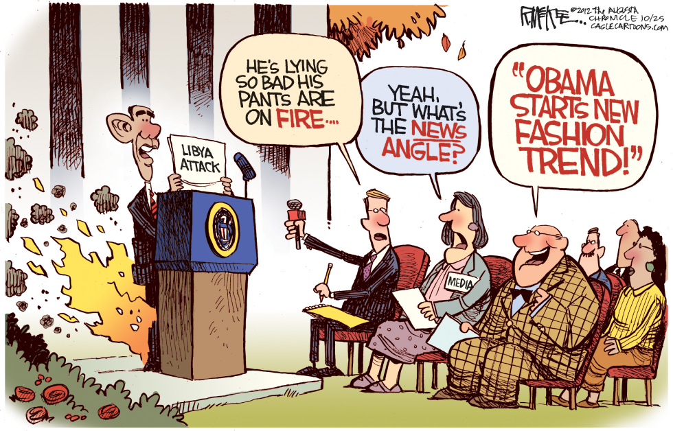  OBAMA'S LIBYAN FASHION by Rick McKee