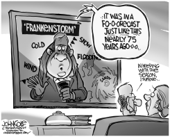 FRANKENSTORM BW by John Cole