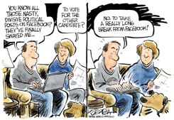 BREAK FROM FACEBOOK by Jeff Koterba