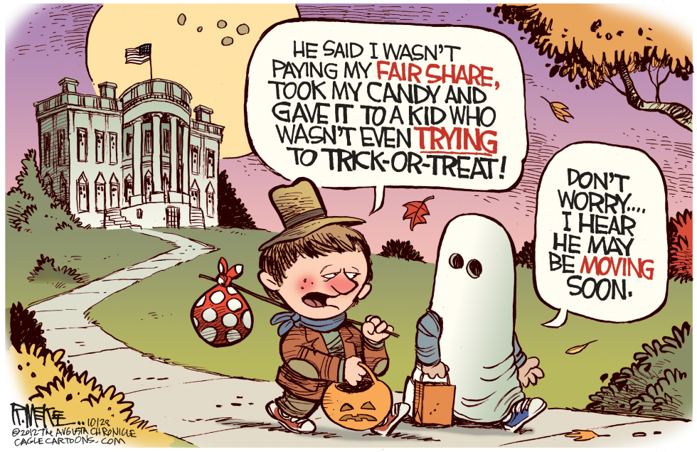  OBAMA TRICK OR TREAT by Rick McKee