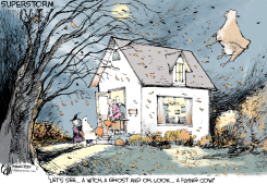 HALLOWEEN SUPERSTORM  by Cam Cardow