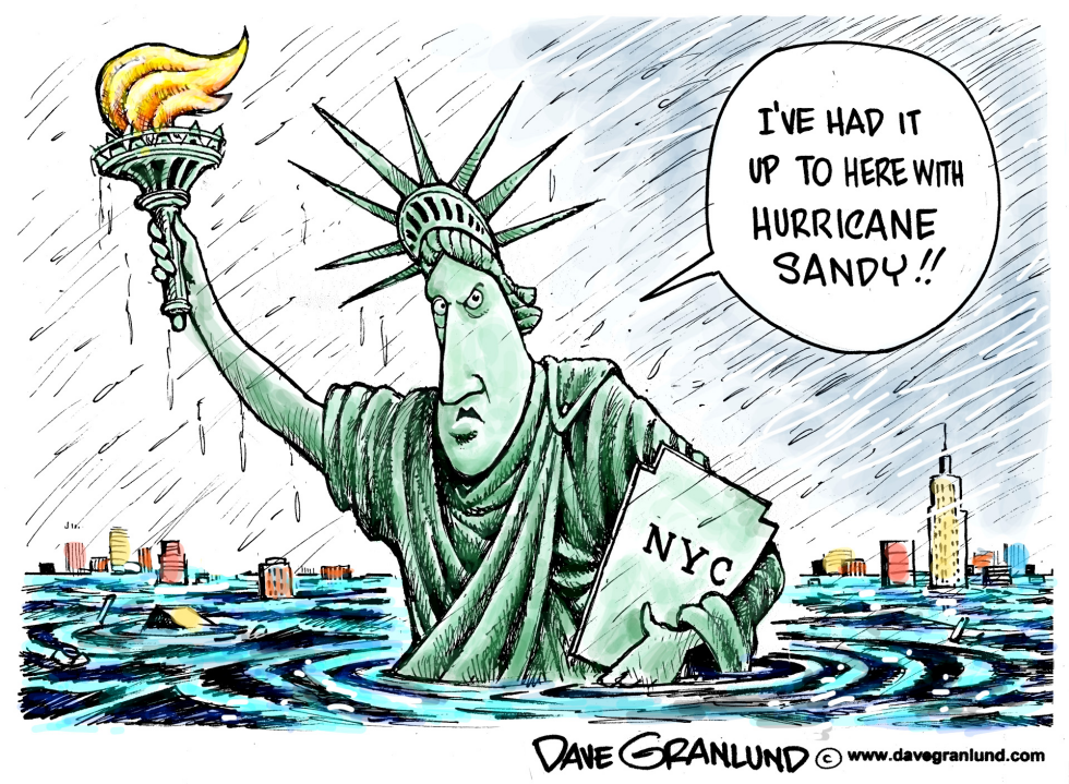  HURRICANE SANDY FLOODS NYC by Dave Granlund