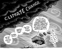 GOP AND CLIMATE CHANGE BW by John Cole