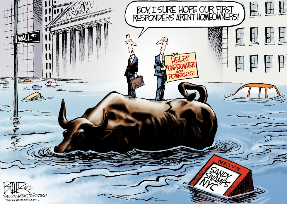 Wall Street submerged as Sandy floods financial district