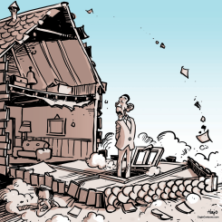 OBAMA, ROMNEY Y SANDY  by Hajo de Reijger