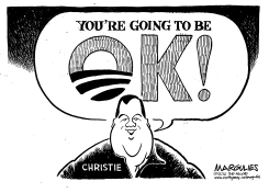 CHRISTIE AND OBAMA by Jimmy Margulies