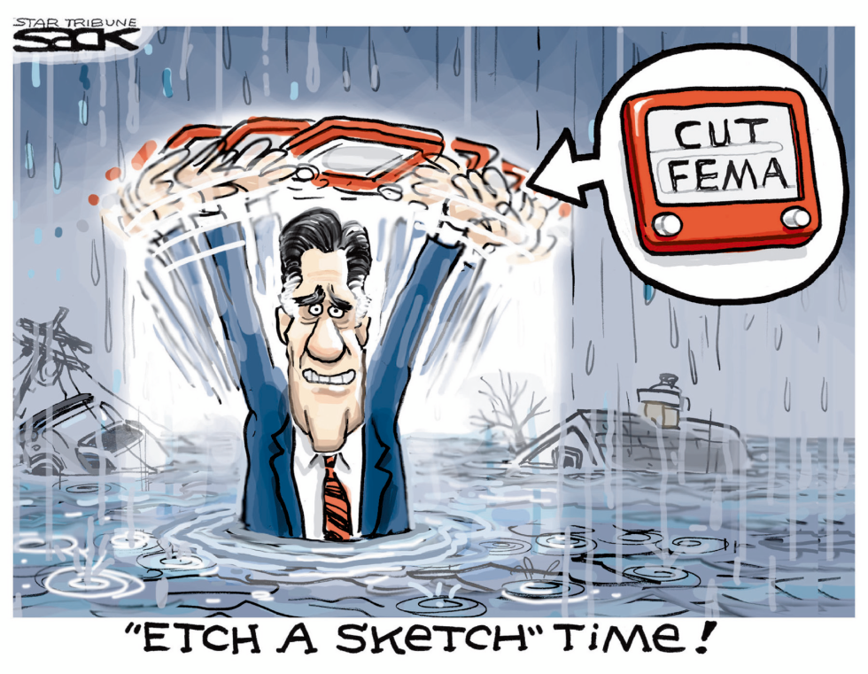 Romney revives FEMA cut idea during Hurricane Sandy response
