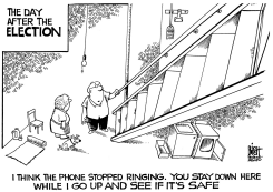 AFTER THE ELECTION, B/W by Randy Bish