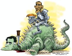 OBAMA WINS  by Daryl Cagle