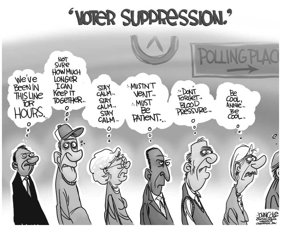 Voter suppression BW