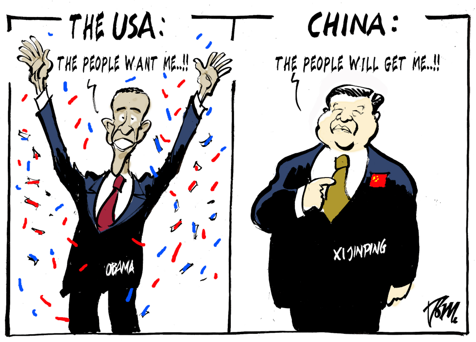  CHINA VS USA ELECTIONS by Tom Janssen