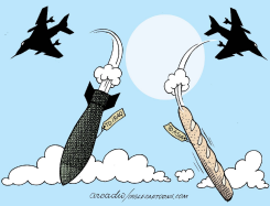 BREAD YES, WEAPONS NOT  by Arcadio Esquivel
