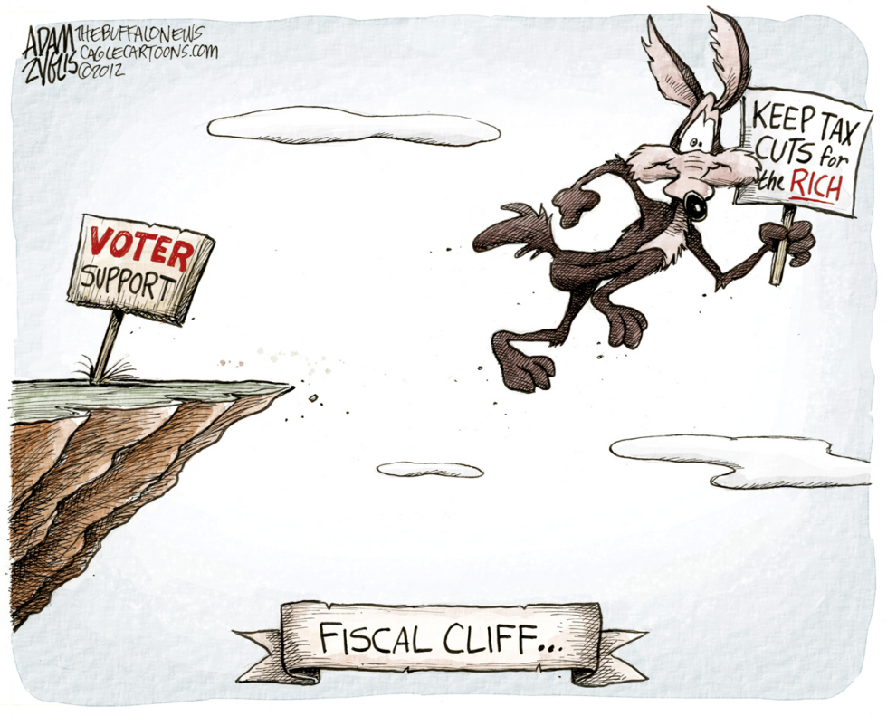  FISCAL CLIFF by Adam Zyglis