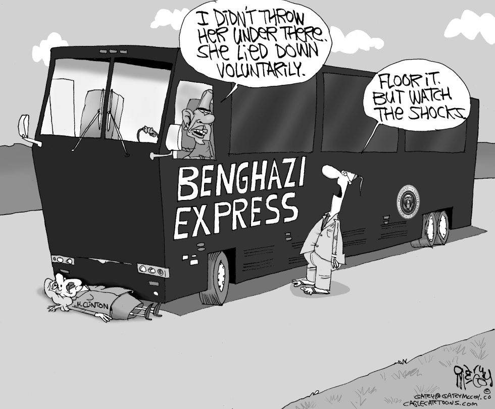 Hillary Under Benghazi Bus