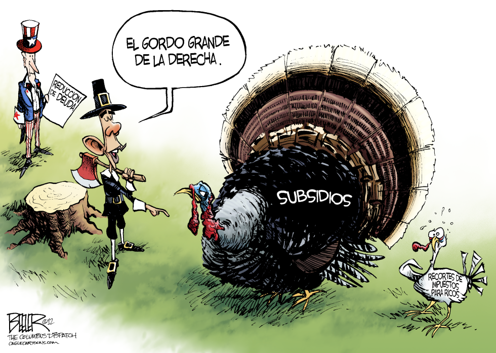  PAVO E IMPUESTOS  by Nate Beeler