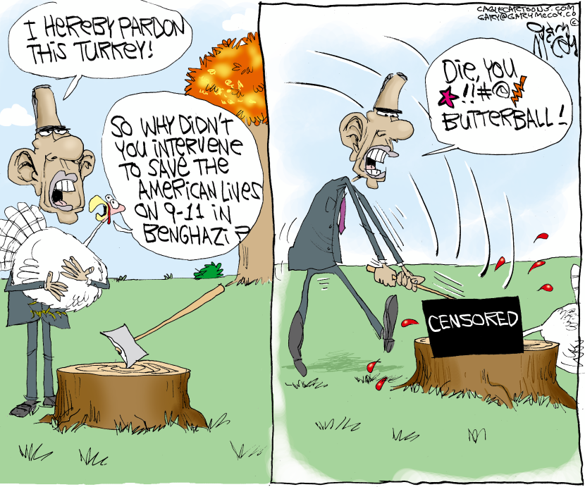 Obama Kills The Turkey COLOR