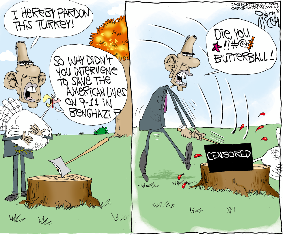 Obama Kills The Turkey COLOR
