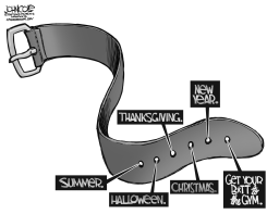 HOLIDAY BELT NOTCHES BW by John Cole