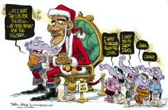 SANTA OBAMA AND THE GOP  by Daryl Cagle