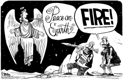 PEACE ON EARTH by Rick McKee