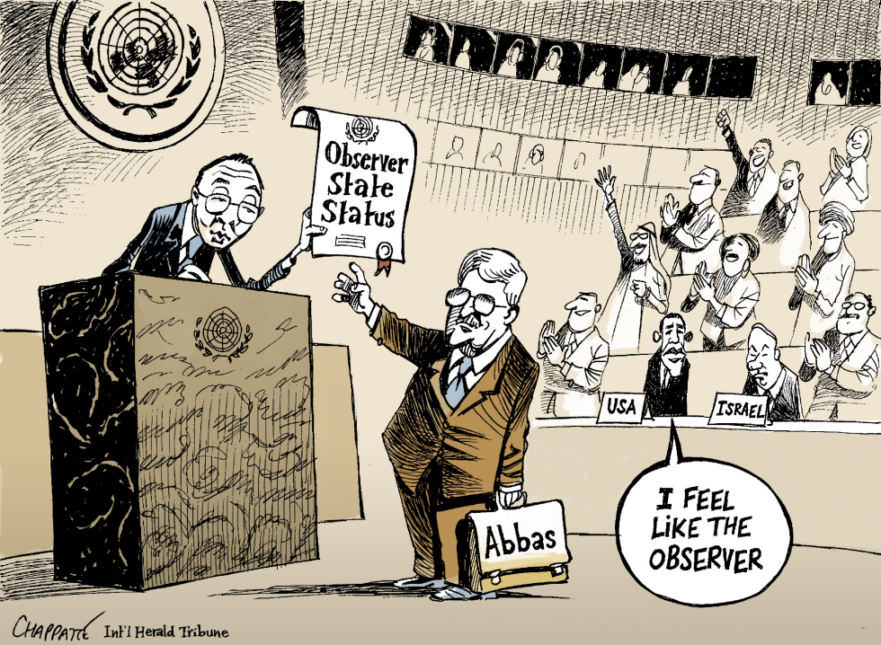  UN VOTE ON PALESTINE by Patrick Chappatte